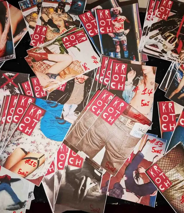 A pile of printed KROTCH issues