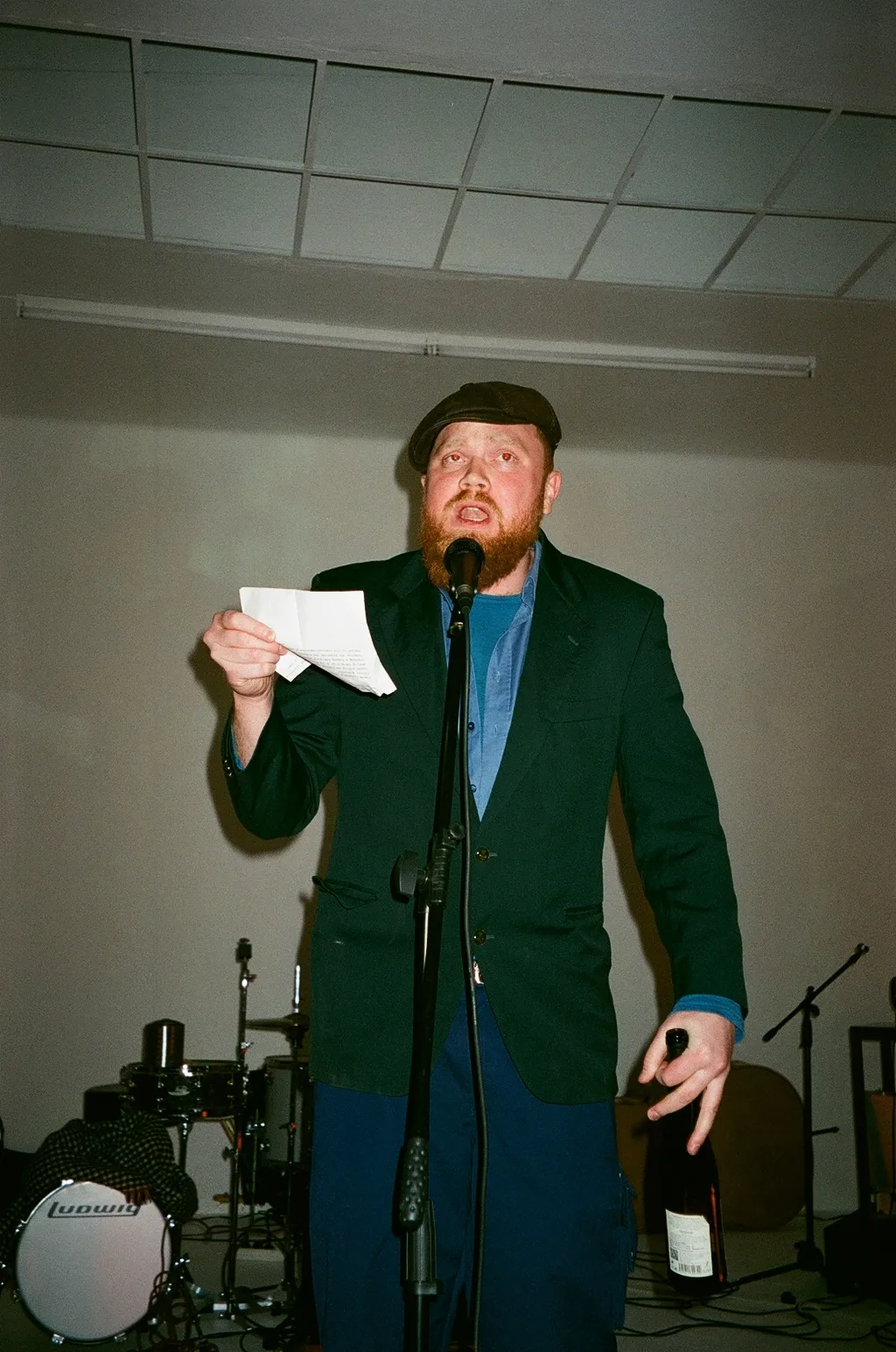 Jaromír Lelek reading at Thought & Beat (Photo by Adéla Hrdličková)