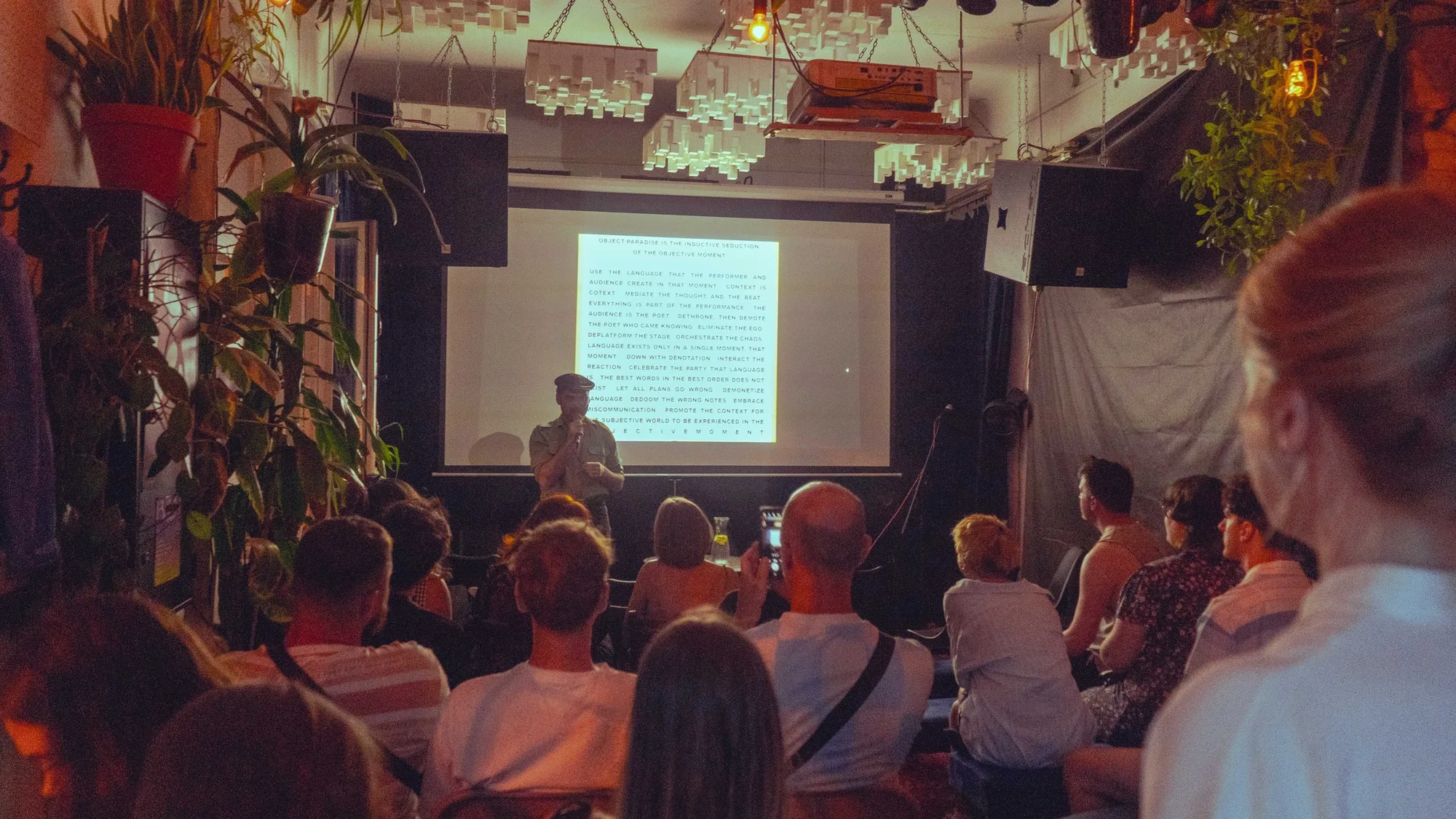 Tyko Say presenting the O:P Manifesto at Inverse Literari festival