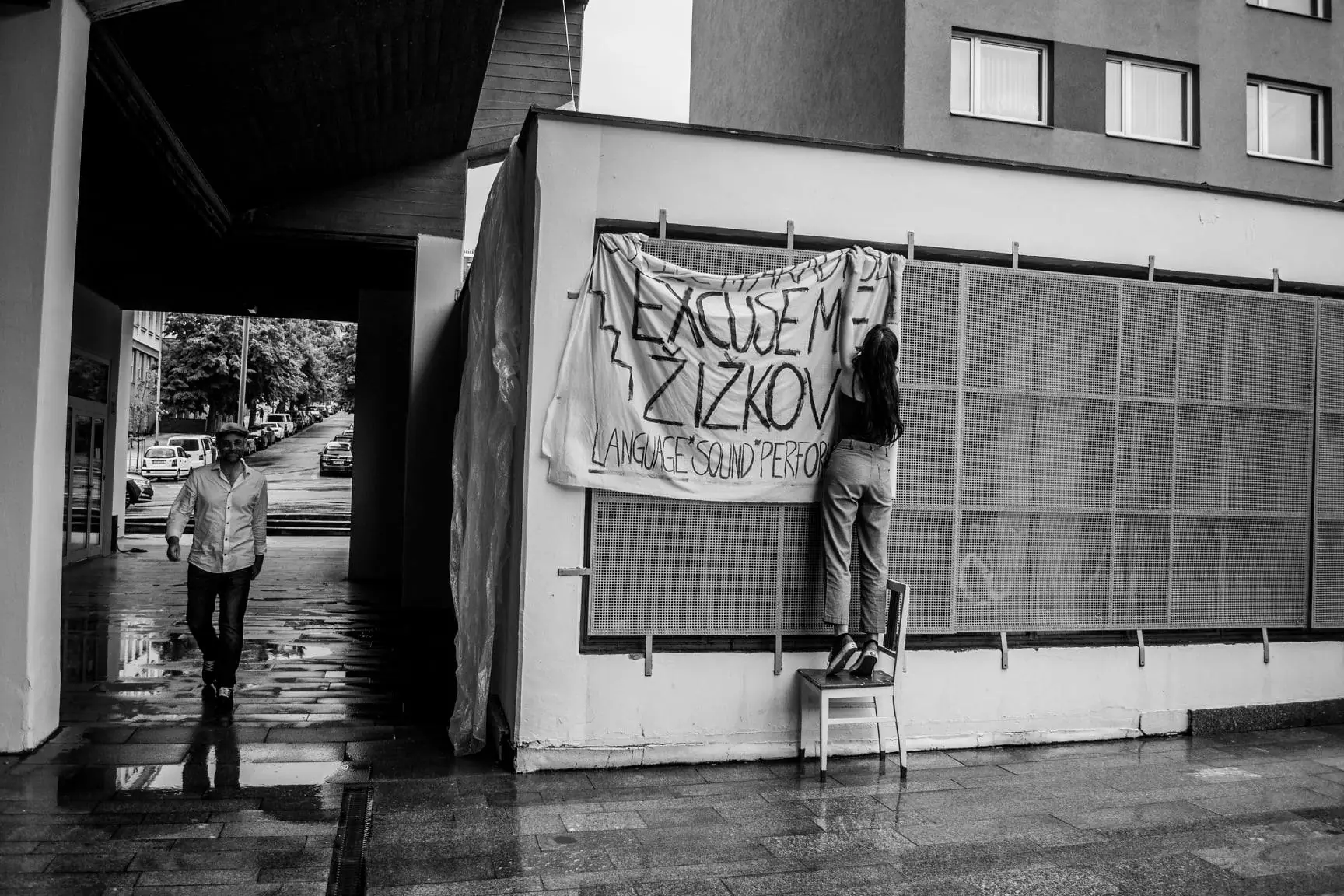 Michael Rowland and Sandra Pasławska at Excuse me, Žižkov (Photo by Jan Černý)