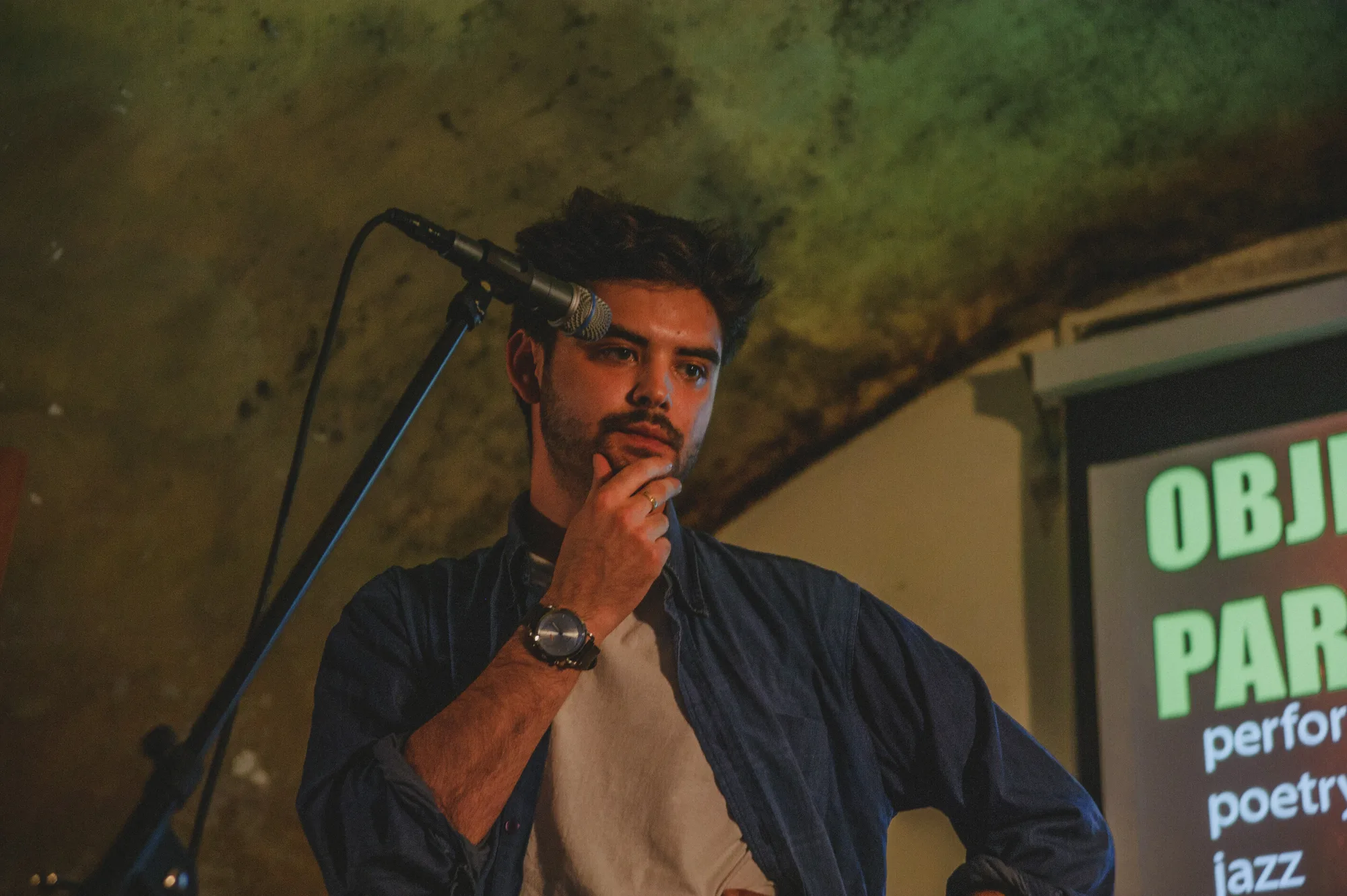 Tyko Say reading at Sound of June (Photo by Julie Orlová)