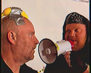Beware of the man with the banana on his head